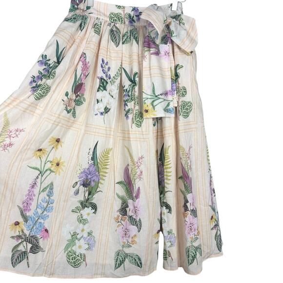 A loves A Bow Floral Midi A-Line Skirt NWOT Size XS/S - Picture 2 of 6